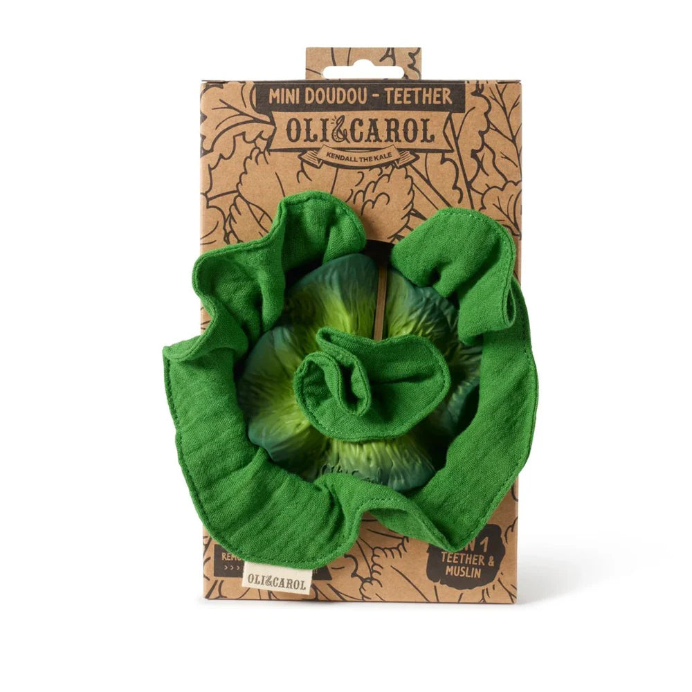 Oli&Carol Kendall the Kale Mini Doudou-Teether